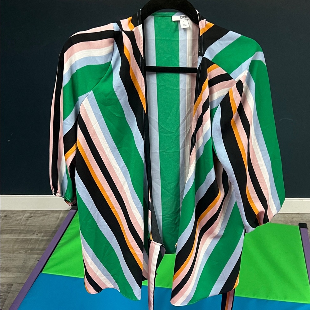 Bar III Colorful Striped Top